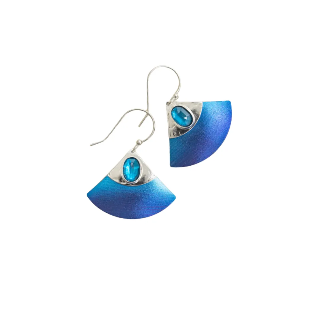 Blue Silver Monte Carlo Earrings