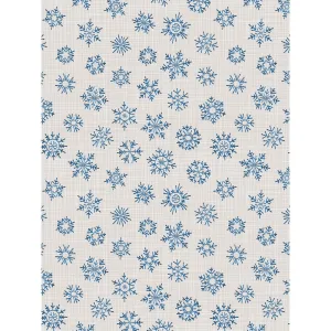 Blue Snowflake Printed Backdrop