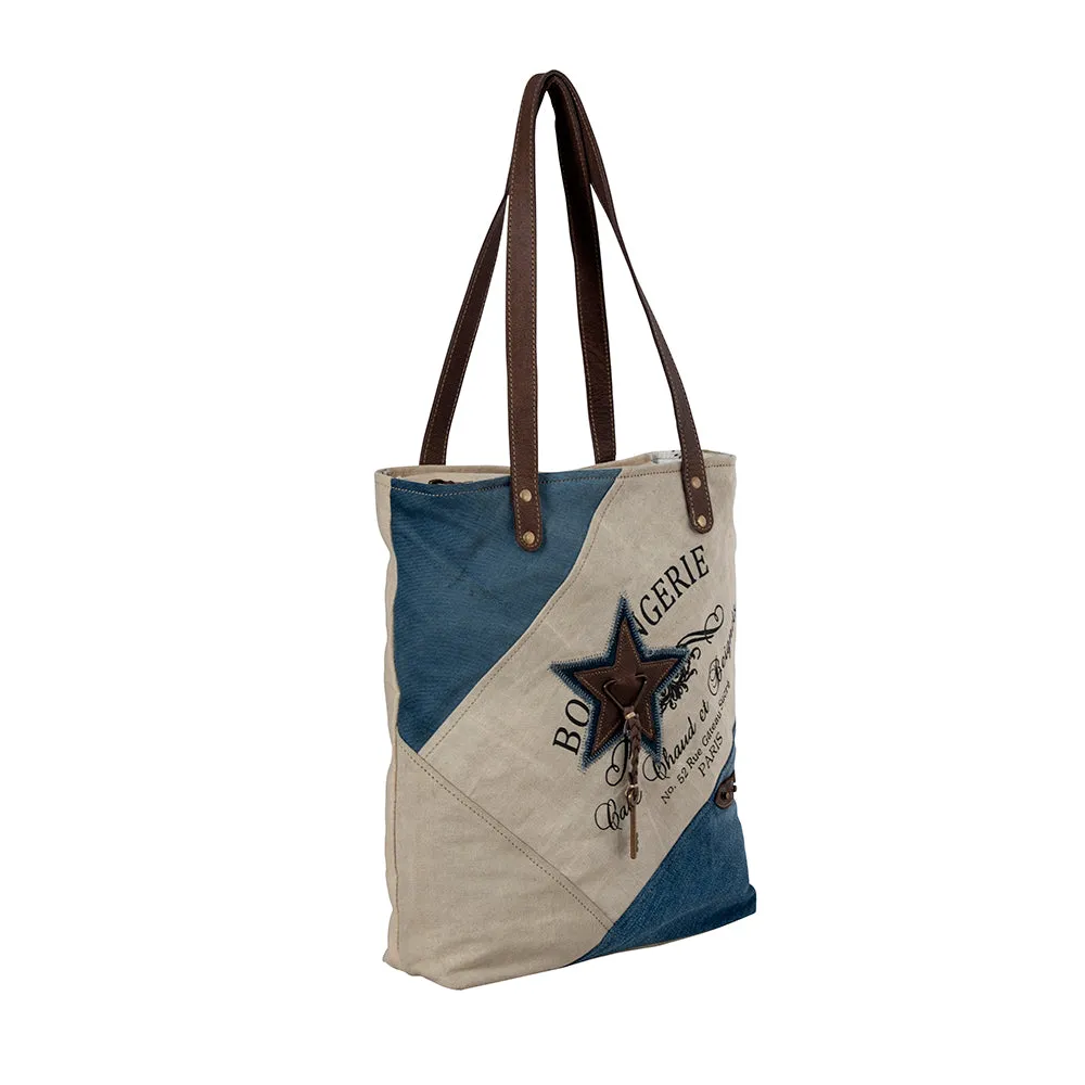 Blue Star Key Tote Bag