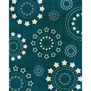 Blue Starburst Printed Backdrop