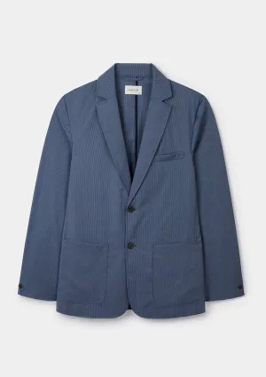 Blue Stripe Wool Blazer