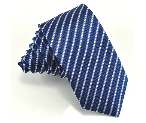 Blue Striped Skinny Tie