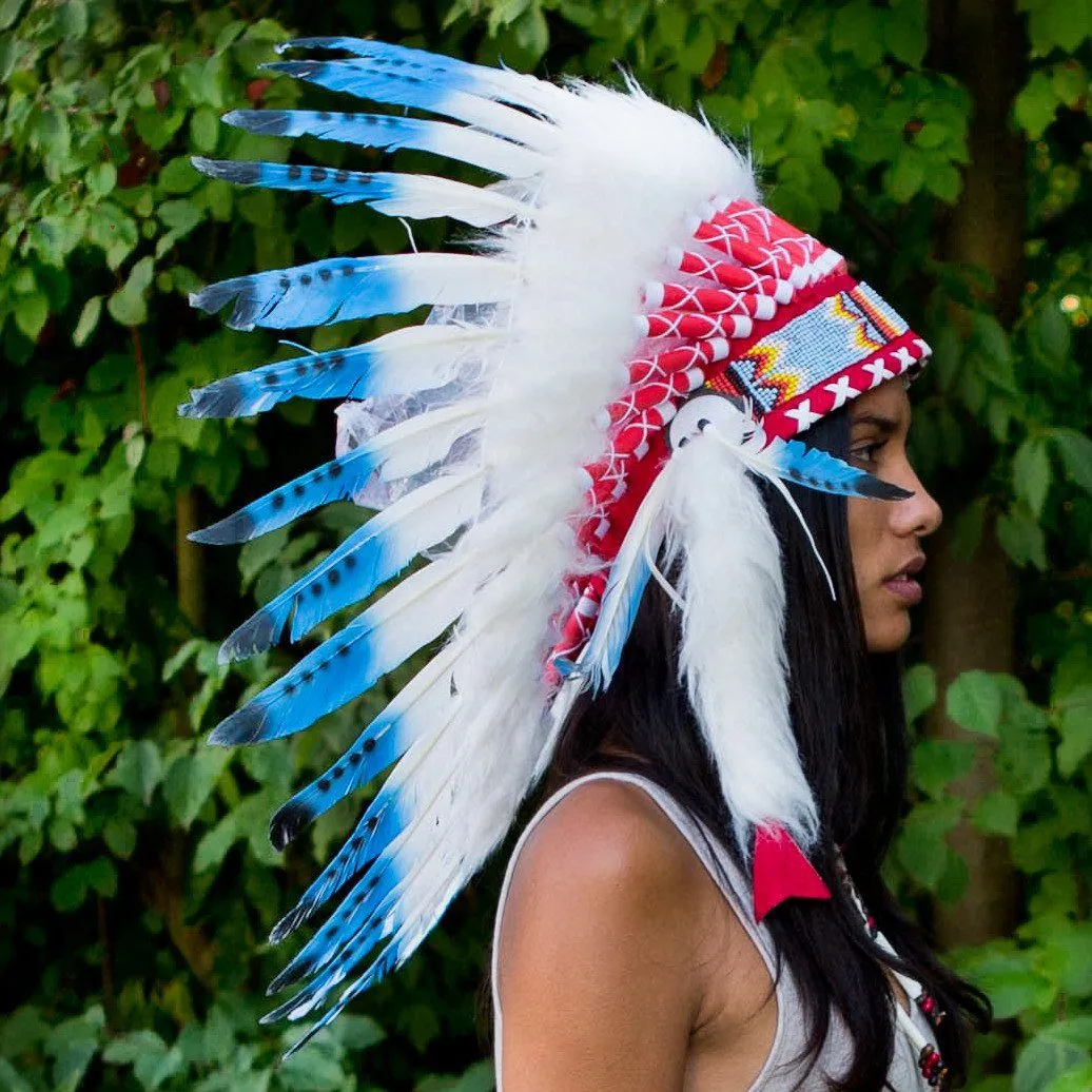 Blue Tips Chief Headdress - 65cm