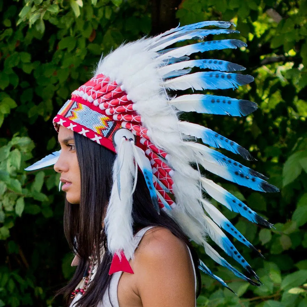 Blue Tips Chief Headdress - 65cm