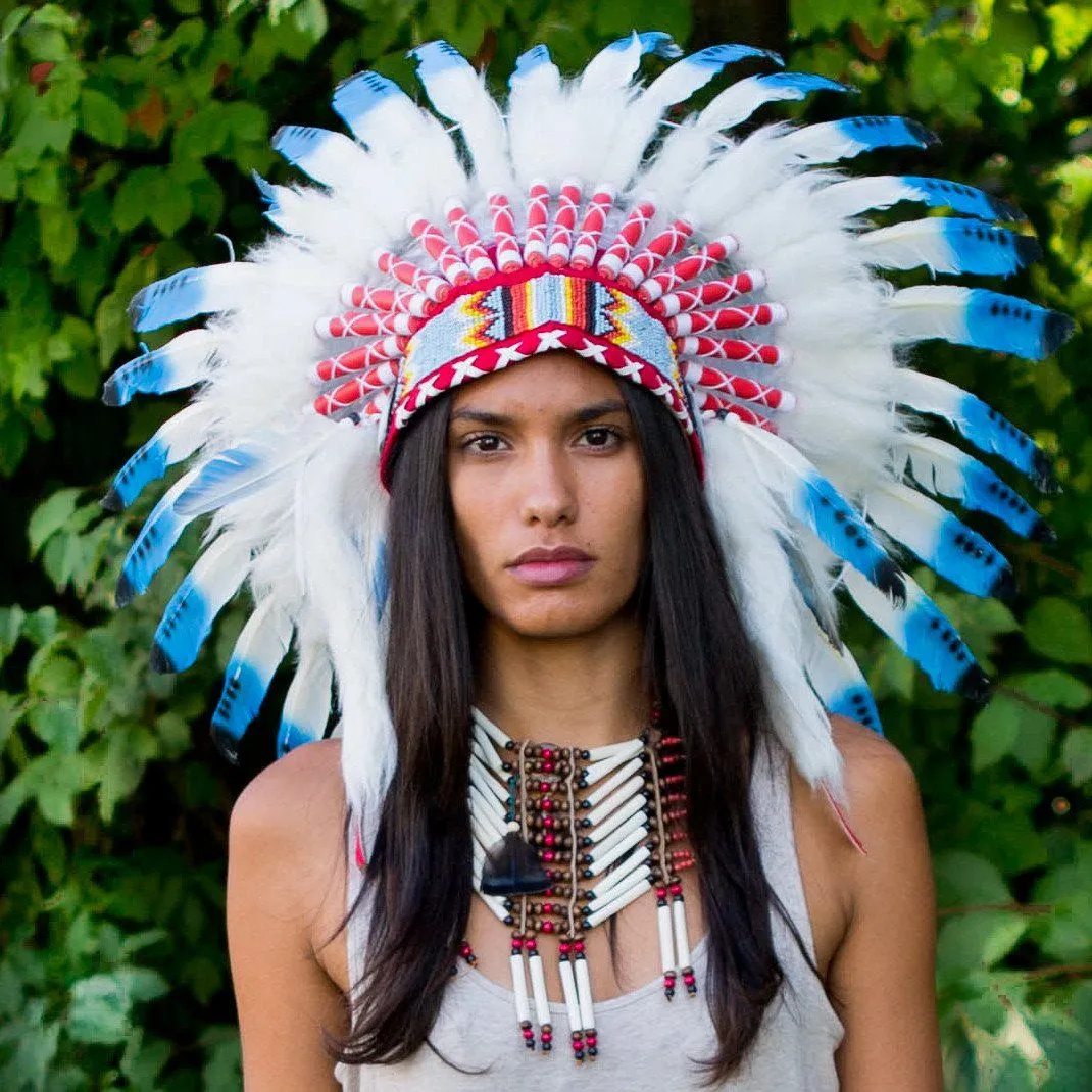 Blue Tips Chief Headdress - 65cm