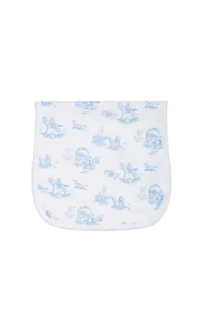 Blue Toile Burp Cloth