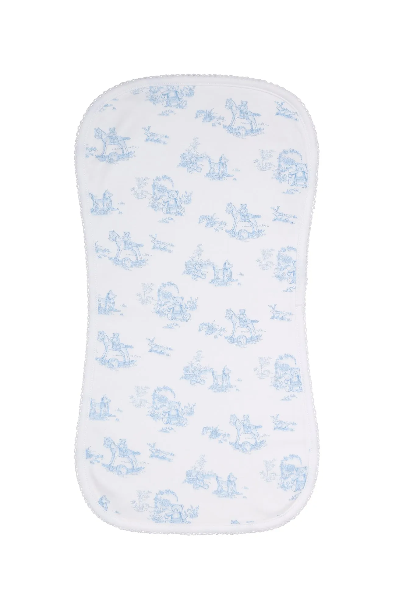 Blue Toile Burp Cloth