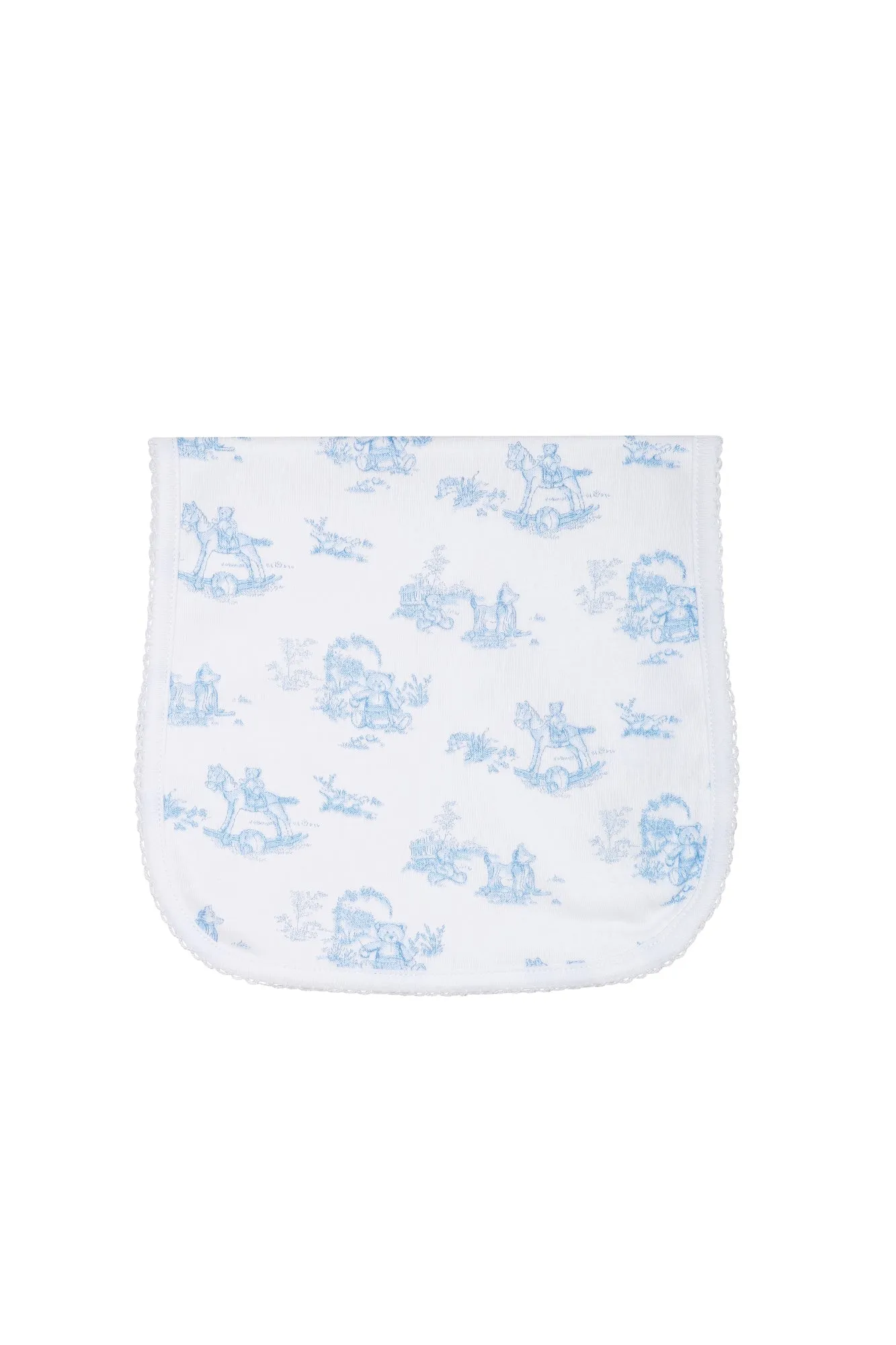 Blue Toile Burp Cloth