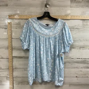 Blue Top Short Sleeve Ann Taylor, Size Xl