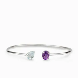 Blue Topaz & Amethyst Bracelet