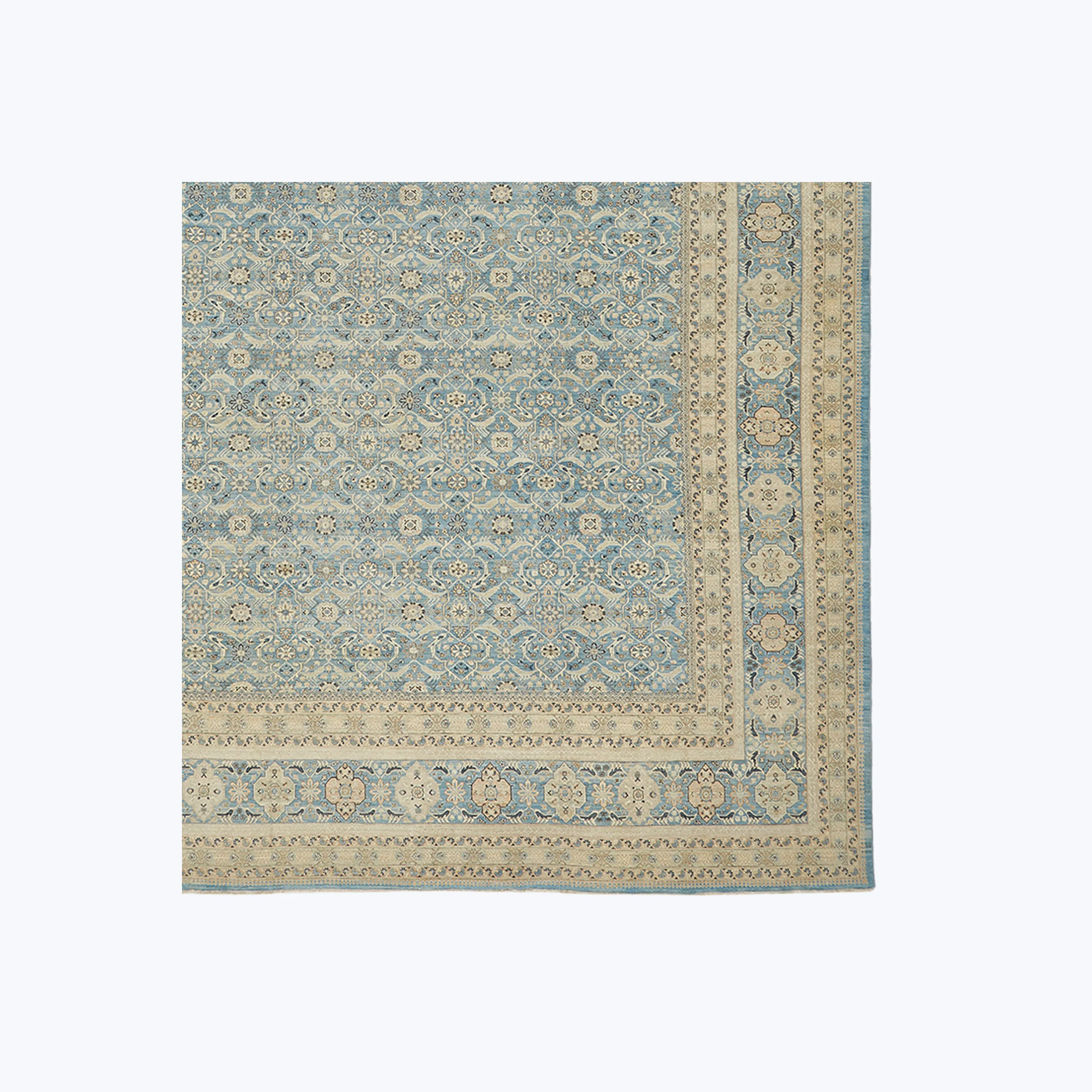 Blue Traditional Wool Rug - 11'7" x 18'2"