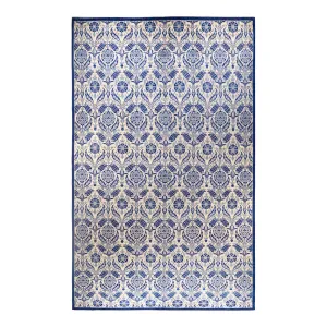 Blue Transitional Wool Rug - 11'10" x 20'9"