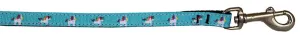 Blue Unicorn Nylon Pet Leash 3-8in By 4ft