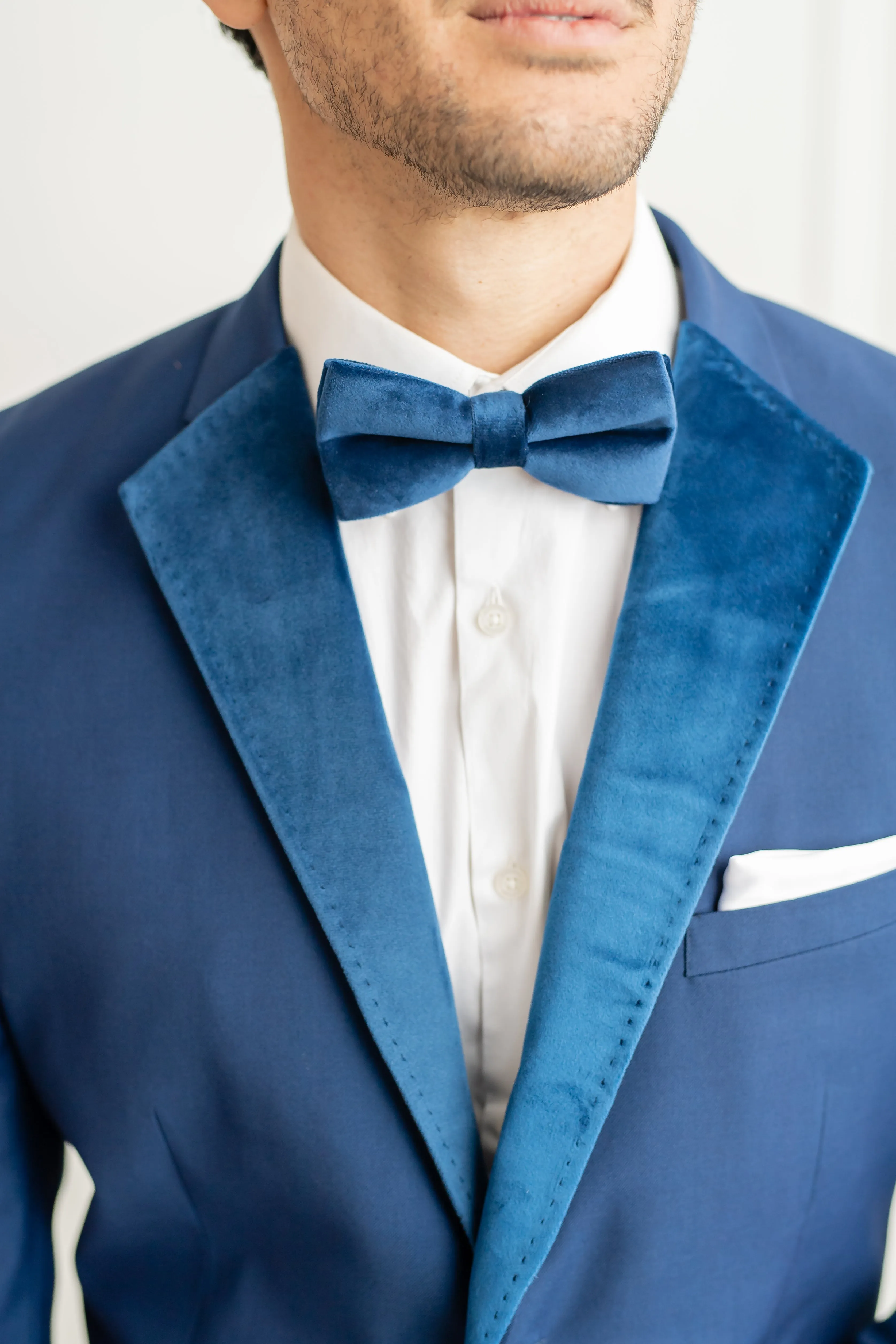 Blue Velvet Notch Lapels