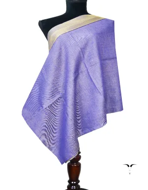 Blue Violet Zari Reversible Pashmina Stole 8028