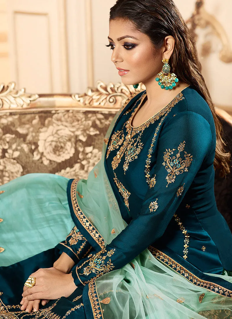 Blue Wedding Lehenga Suit