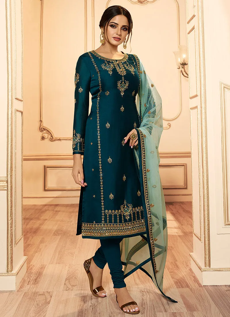 Blue Wedding Lehenga Suit