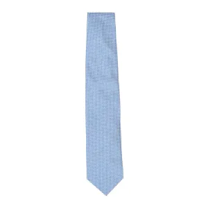 Blue Windowpane 100% Silk Tie