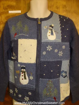 Blue Winter Fun Ugliest Bad Christmas Sweaters