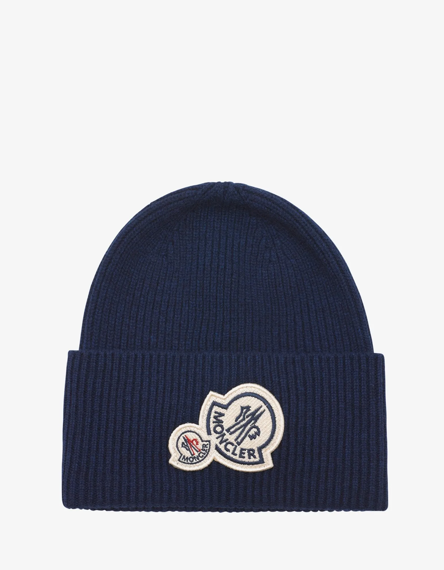 Blue Wool & Cashmere Logo Beanie Hat