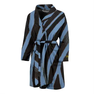 Blue Zebra Bath Robe - Men