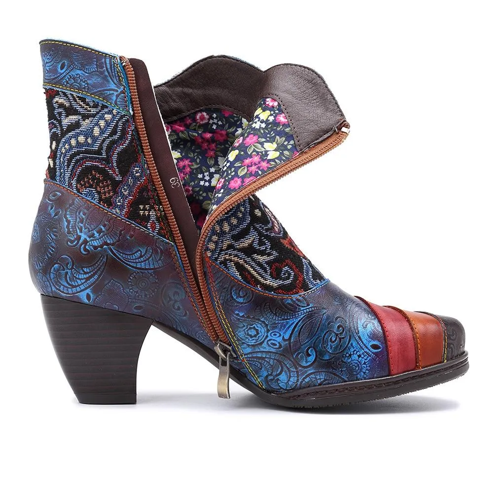 Bluebell Boho Hippie Low Heel Boots