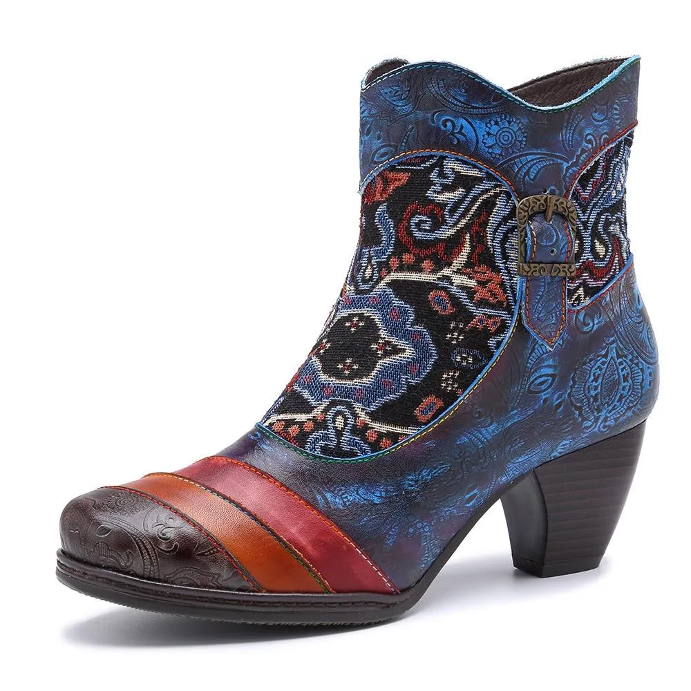 Bluebell Boho Hippie Low Heel Boots