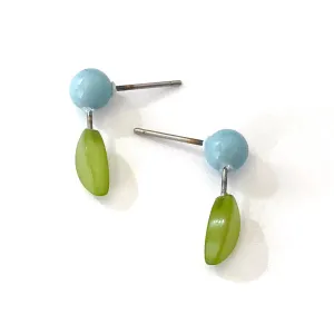 Blueberry Bud Geo Stud Earrings