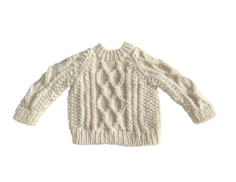 Blueberry Hill Cream Fisherman Knit Sweater