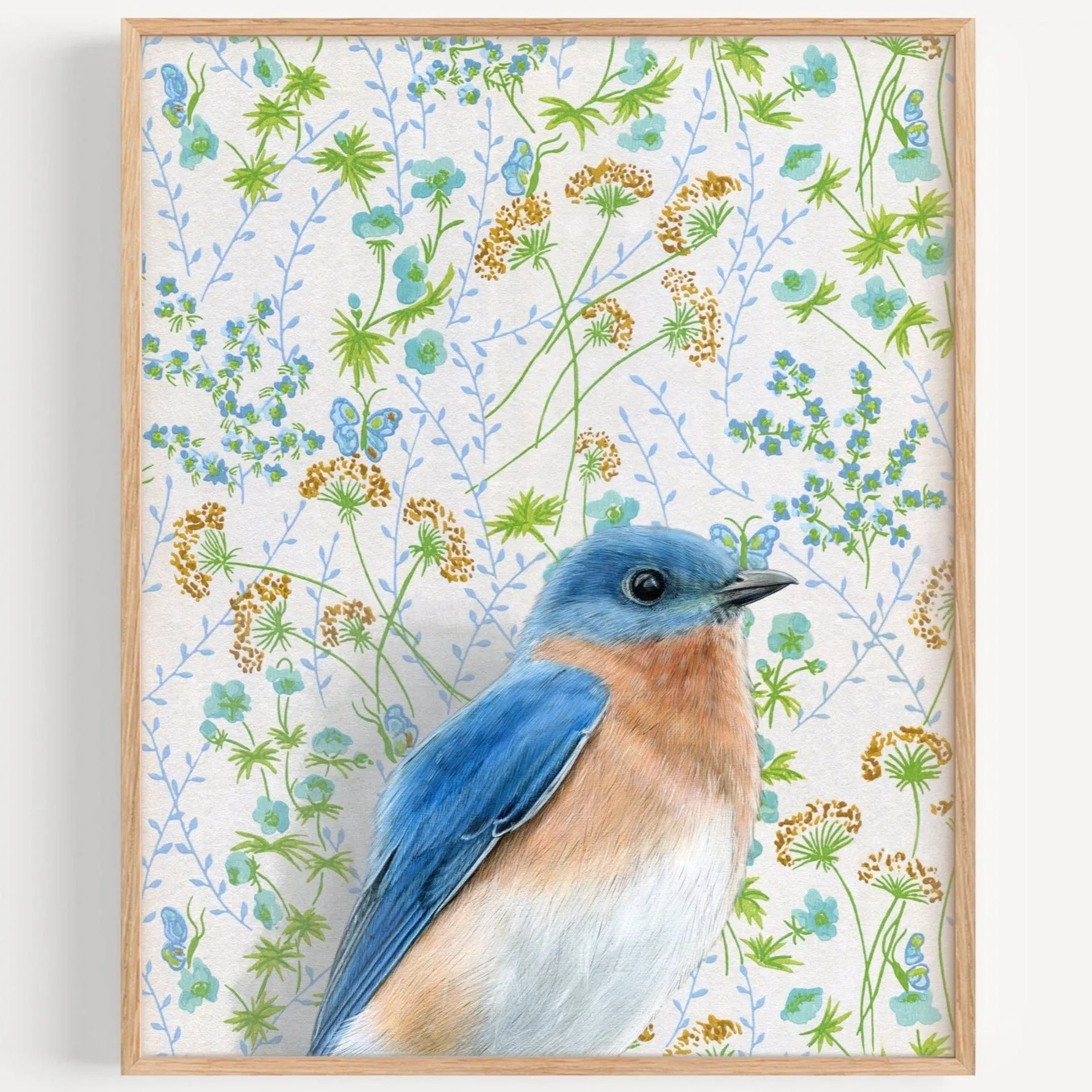 Bluebird Illustration - Fine Art Print