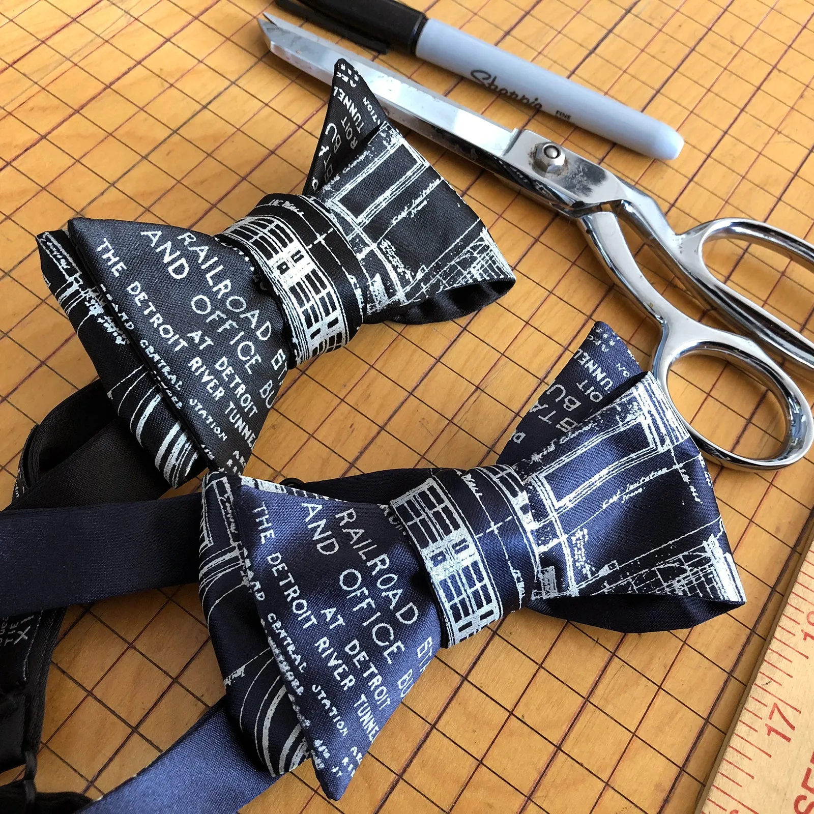 Blueprint Bow Tie, MCS Detroit Train Station Tie