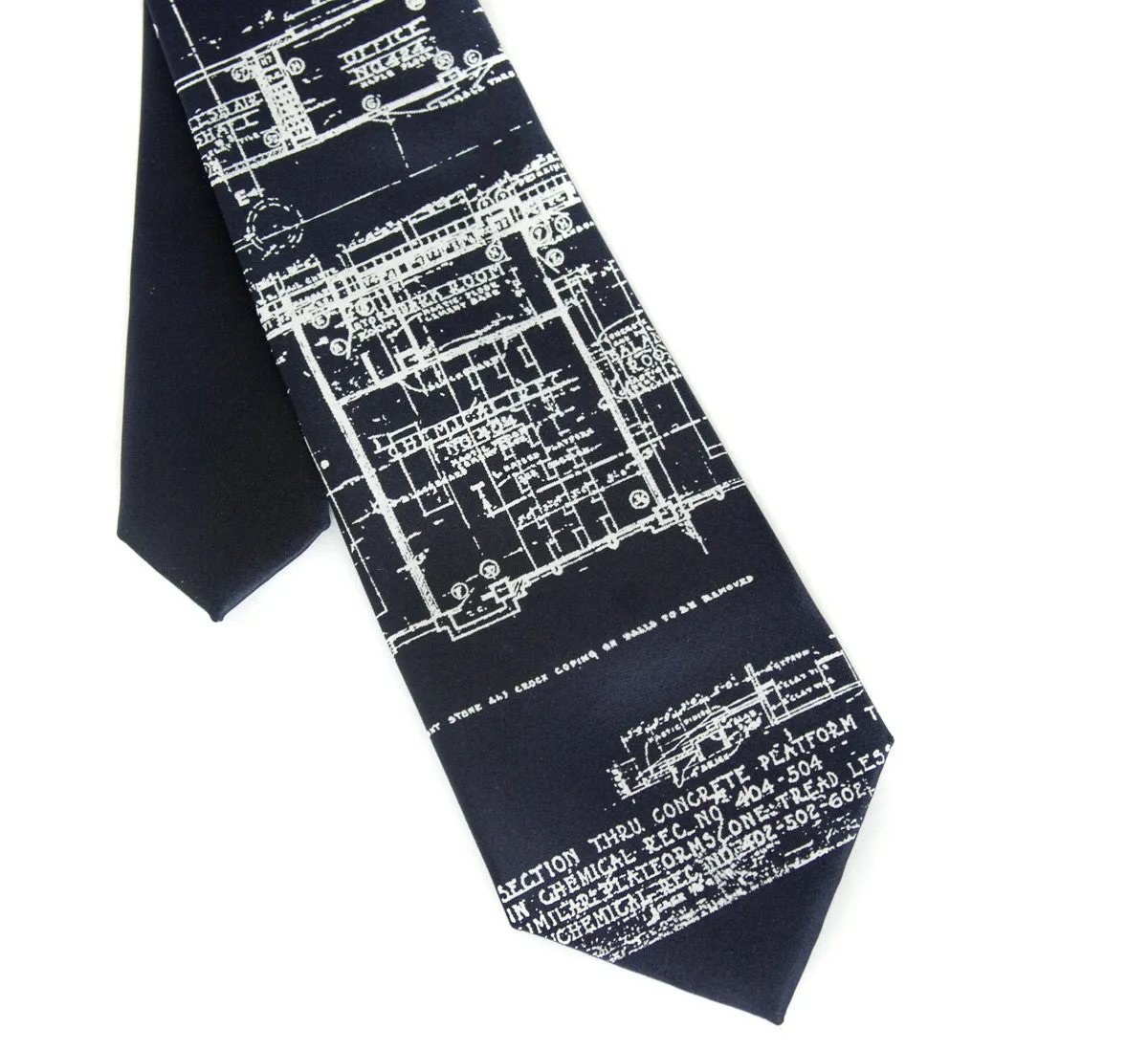 Blueprint kids tie. Detroit "Little Architect" boys necktie.