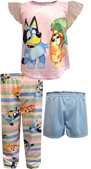 Bluey and Bingo 3 Piece Toddler Pajamas