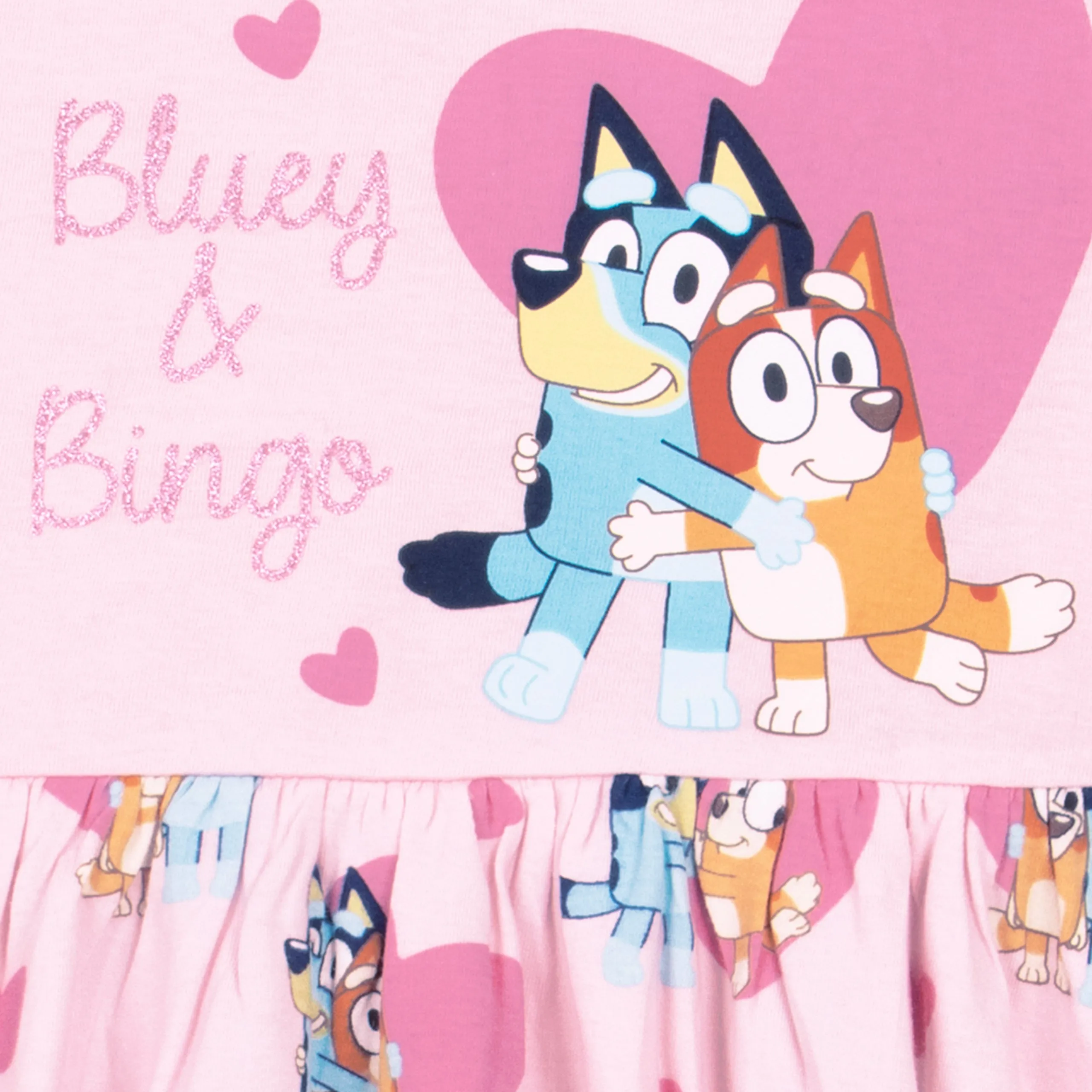 Bluey Dress - Bluey And Bingo Hearts