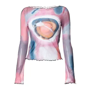 Blusa Tule Cosmic - Y2K