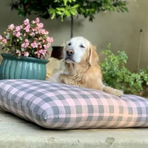 Blush & Charcoal Gingham Pillow Bed