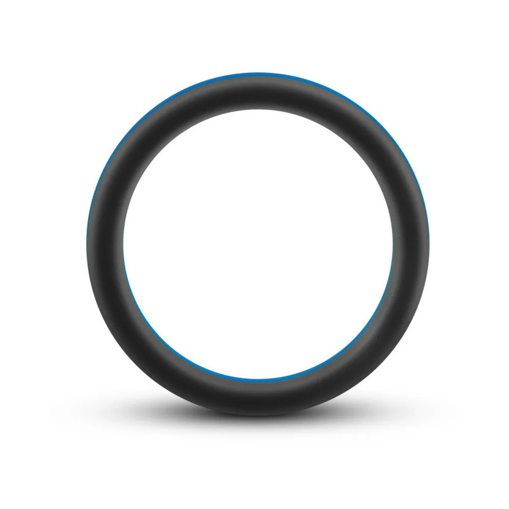 Blush Performance Silicone Go Pro Cock Ring - Black/Blue