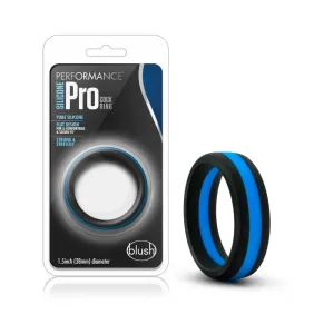 Blush Performance Silicone Go Pro Cock Ring - Black/Blue