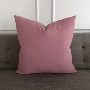 Blush Pink Linen Blend Throw Pillow Cover 22x22