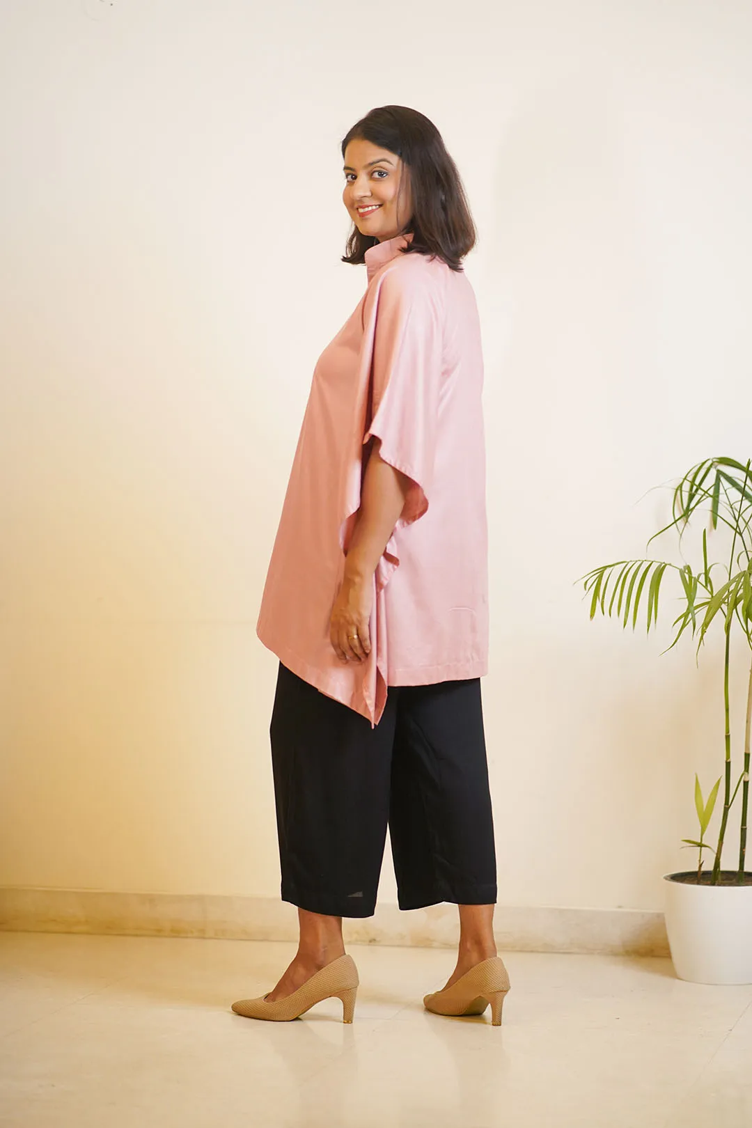 Blush Rayon MandarinKurti - Canary