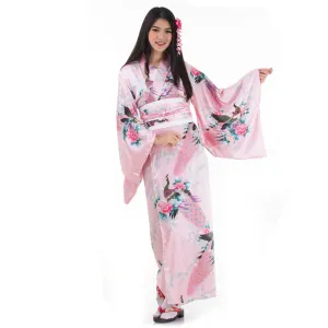 Blush Rose Japanese Traditional Kimono Naomi