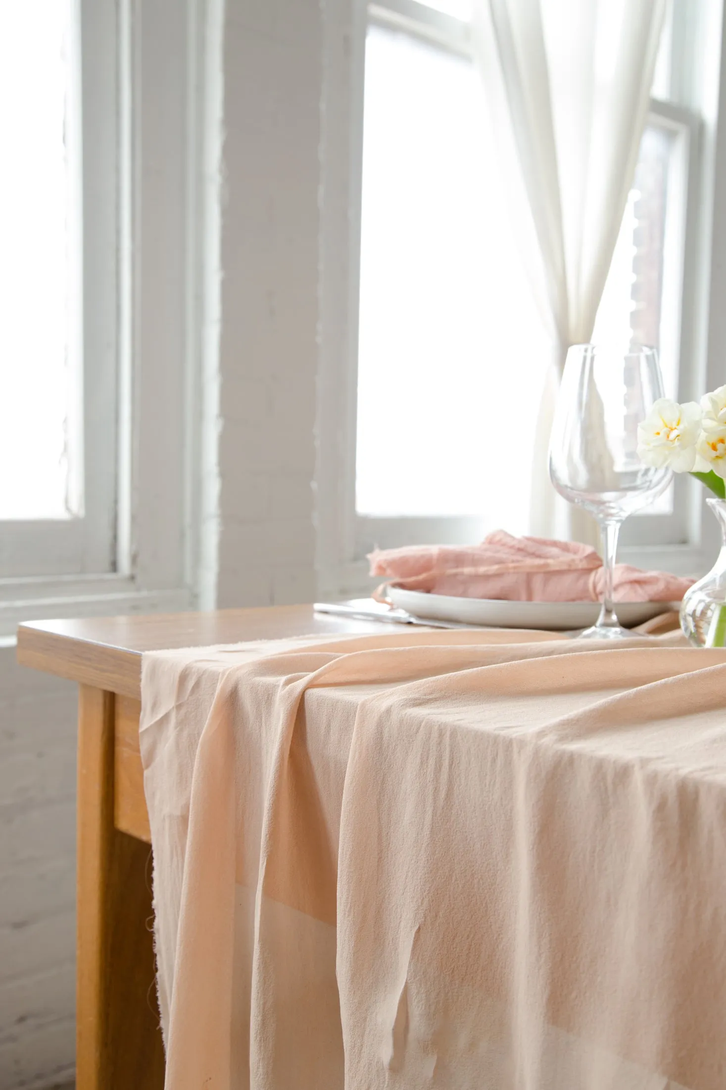 Blush Silk Chiffon Styling Cloth