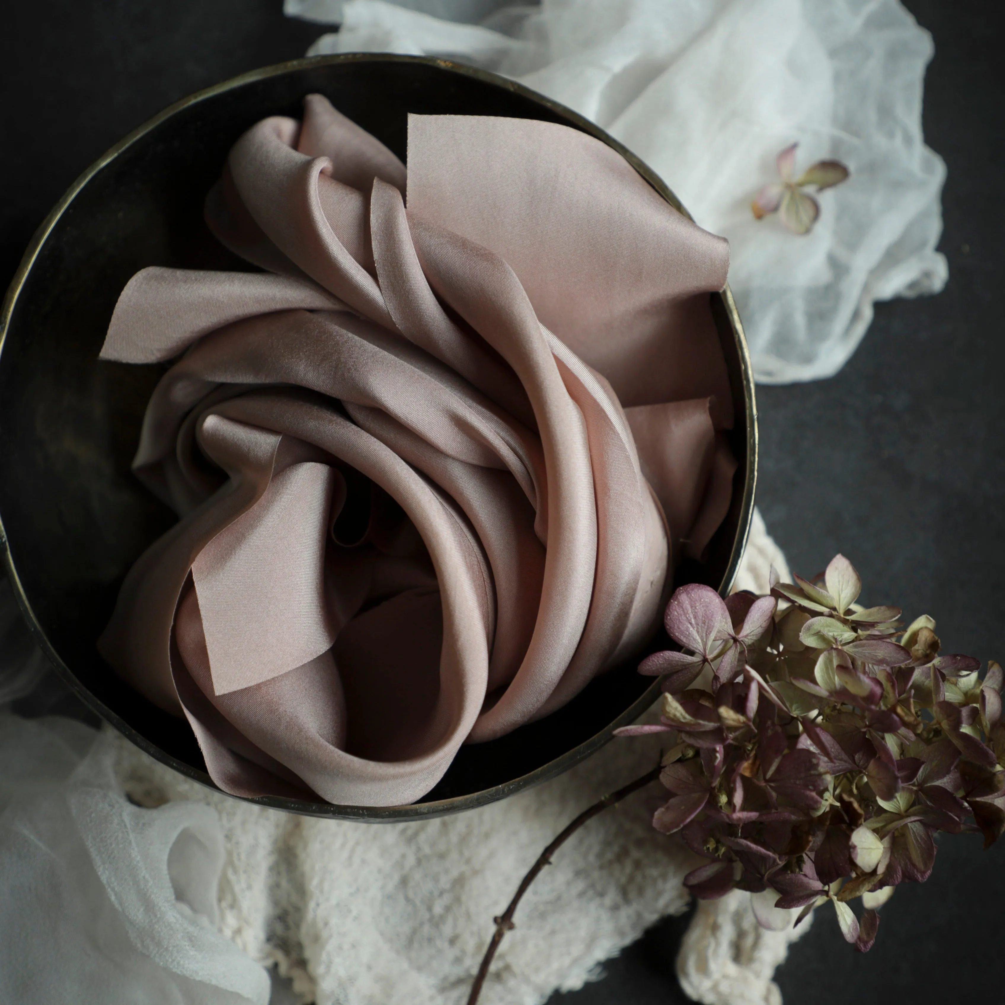 Blushing Rose Silk Ribbon