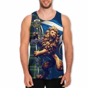 Blyth Tartan Family Crest Men's Tank Top with Scottish Majestic Lion