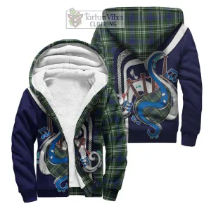 Blyth Tartan Sherpa Hoodie with Epic Bagpipe Style