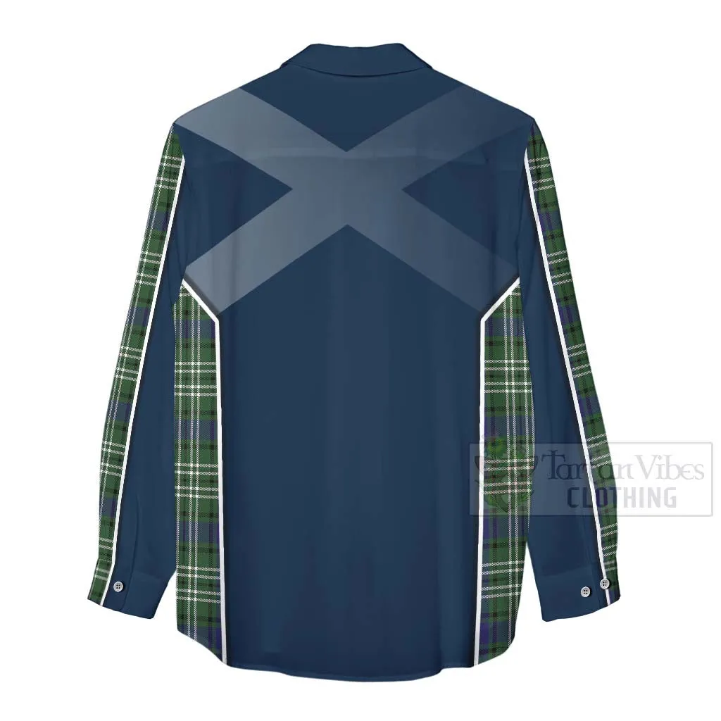 Blyth Tartan Women's Casual Shirt with Family Crest and Scottish Thistle Vibes Sport Style