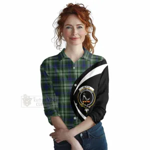 Blyth Tartan Women's Casual Shirt with Family Crest Circle Style