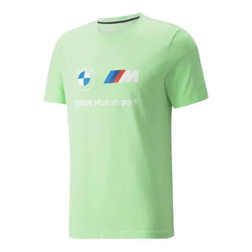 BMW M Motorsport Puma Essentials Kids Logo T-Shirt - Youth Green/Gray/Black