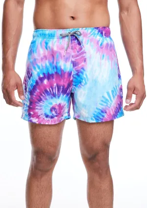 Boardies Purple Haze Tie Dye Shortie Length Swim Shorts