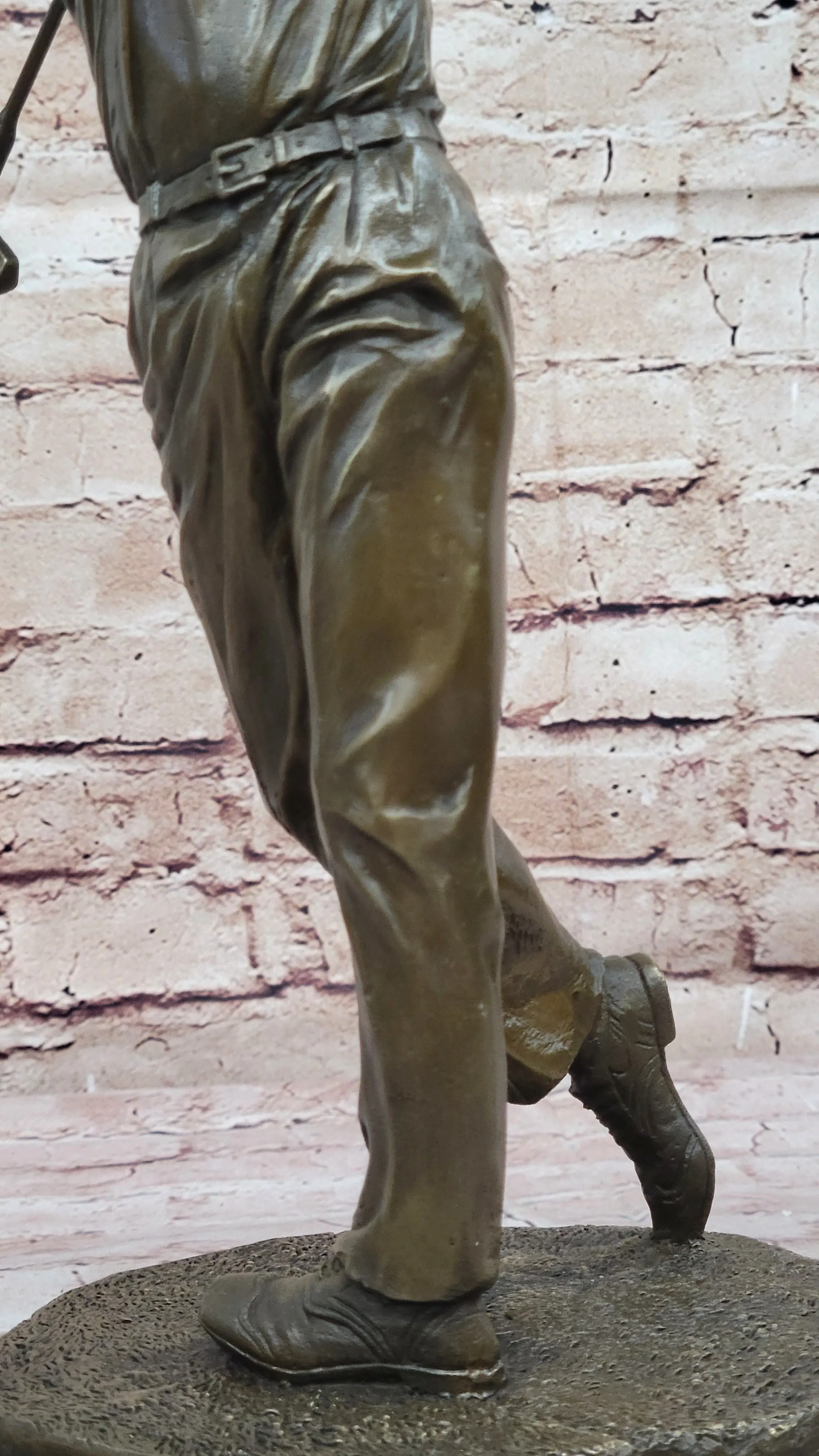 Bobby Jones Classic Golfer Art Bronze Marble Statue Golf Club Pro Shop Sculpture